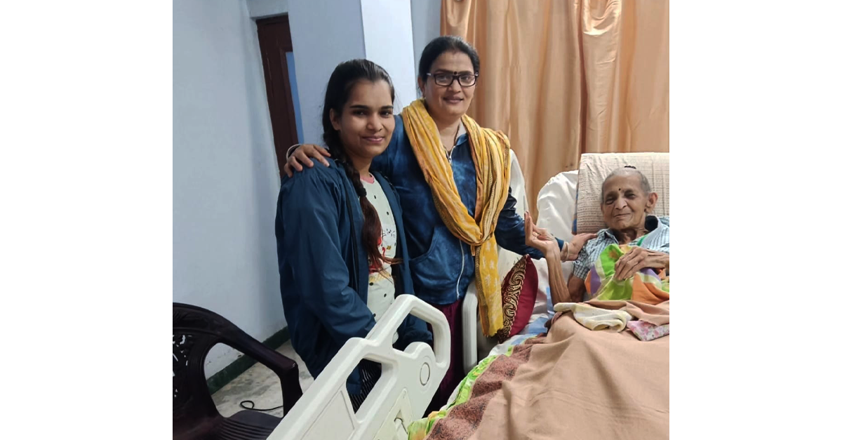 Caregiver preparing healthy meal